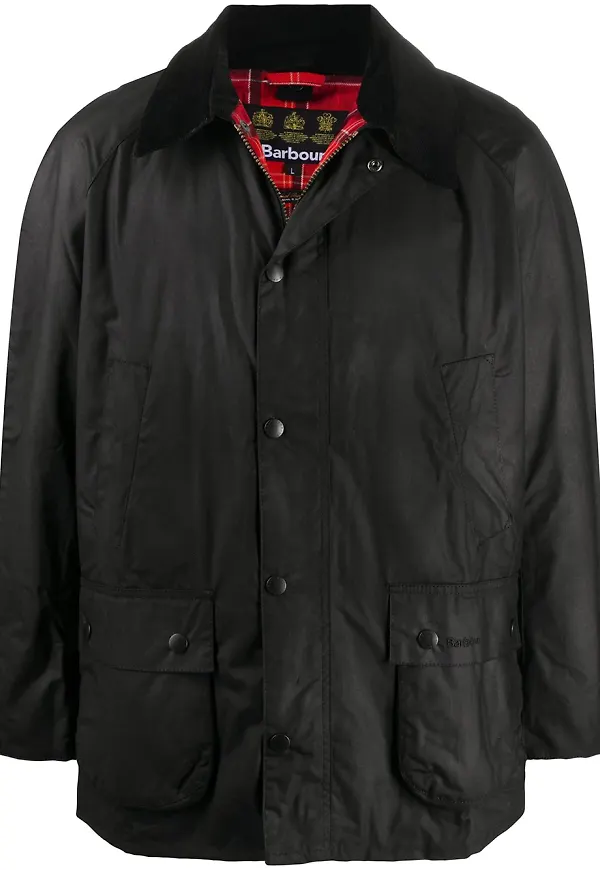 Barbour Ashby vaxad jacka - Svart