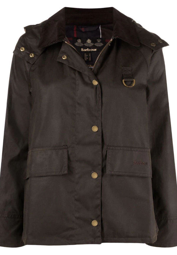 Barbour Avon vaxad jacka - Grön