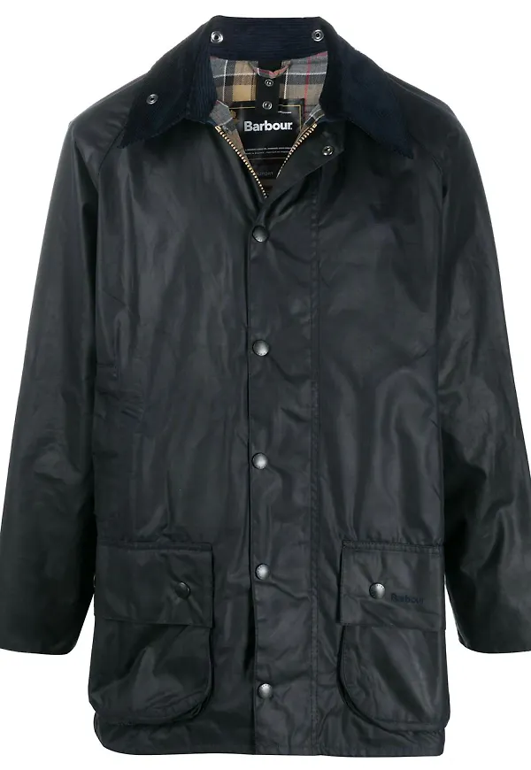 Barbour Beaufort jacka med tryckknapp - Blå