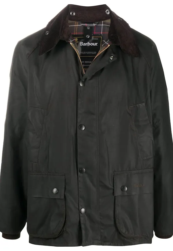 Barbour Bedale jacka med tryckknapp - Brun
