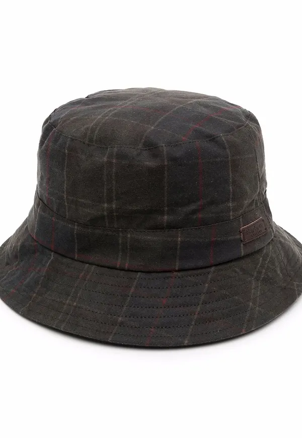 Barbour Darwen rutig fiskehatt - Grön
