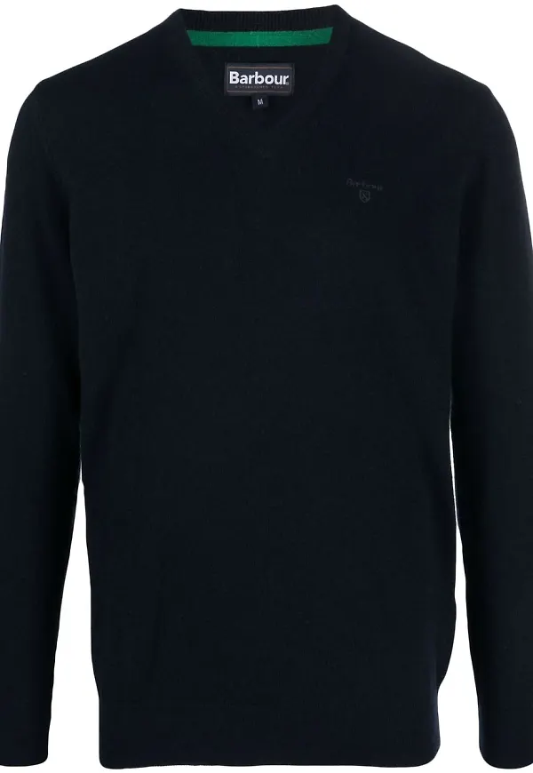 Barbour Essential v-ringad ulltröja - Blå