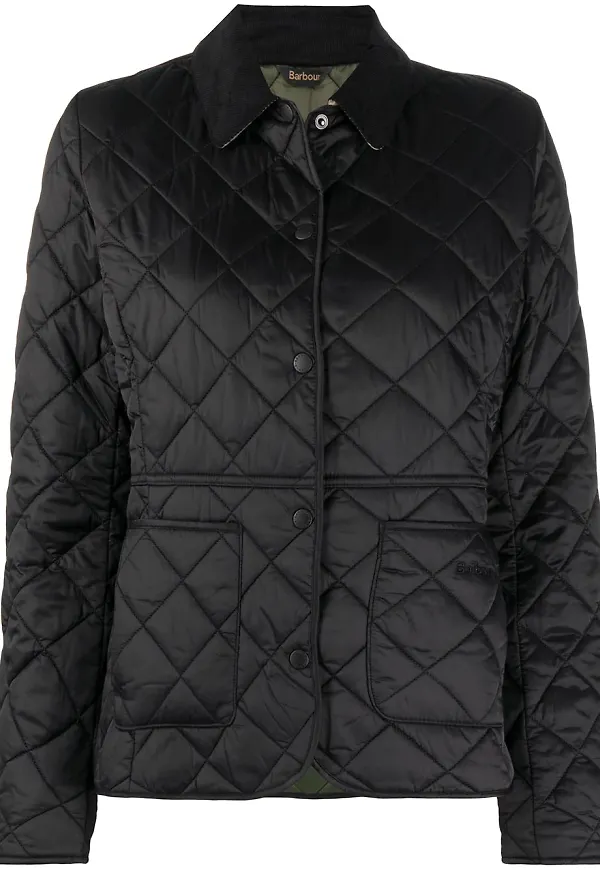 Barbour inpassad quiltad jacka - Svart