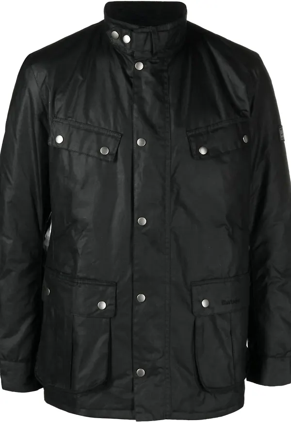 Barbour International Duke vaxjacka - Svart