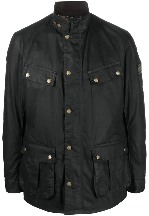 Barbour International jacka med knäppning - Grön