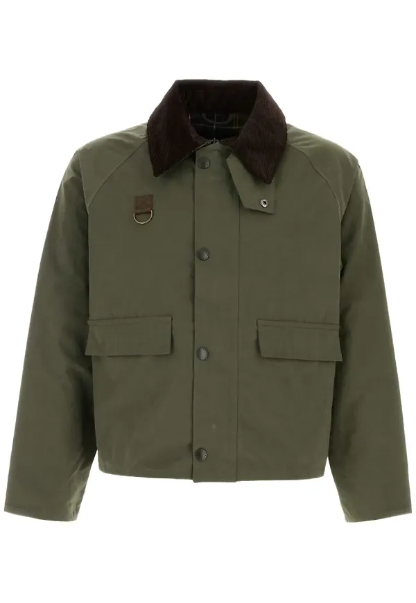 Barbour International jacka med tryckknapp - Grön