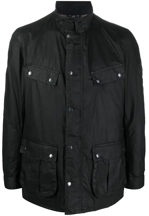 Barbour jacka med knäppning - Svart