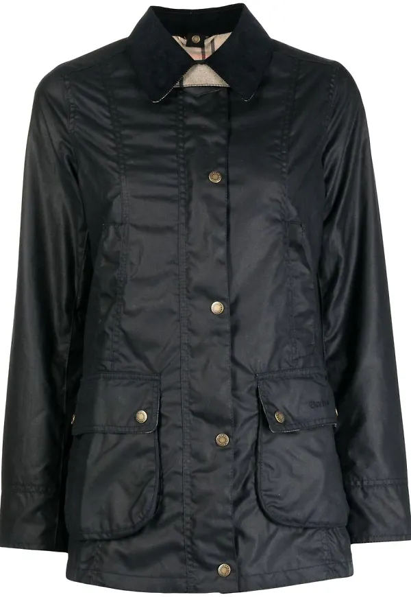 Barbour jacka med tryckknapp - Blå