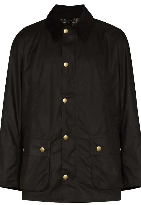 Barbour jacka med tryckknapp - OLIVE