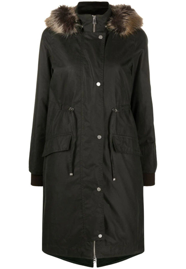 Barbour kappa med huva - Grön