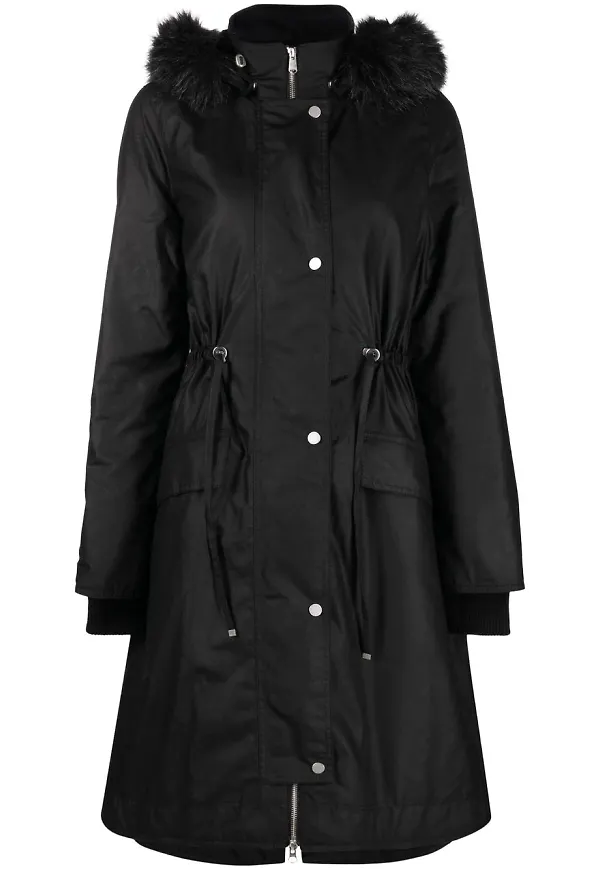 Barbour kappa med huva - Svart
