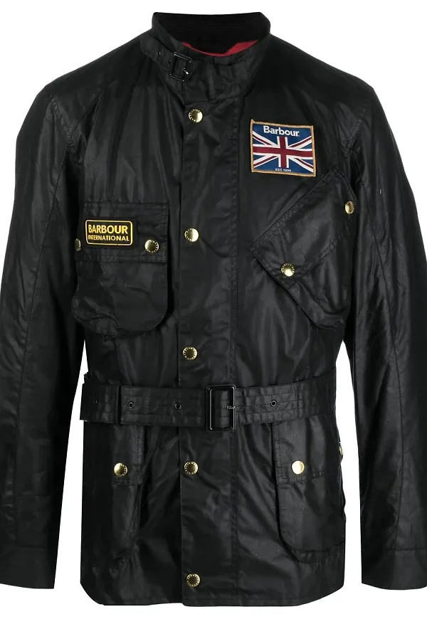 Barbour kappa med hög krage - Svart