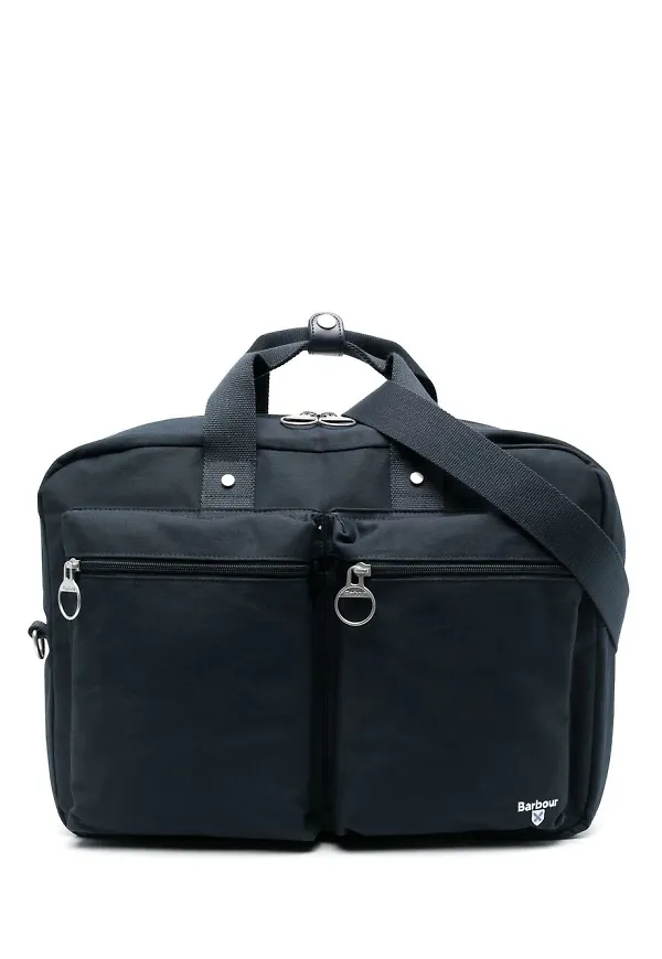 Barbour laptopväska med fickor - Blå