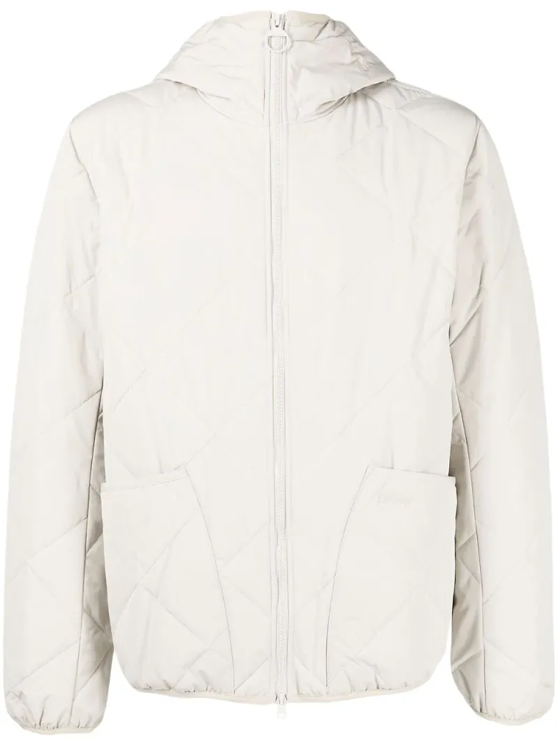 Barbour Liddesdale quiltad jacka med huva - Vit