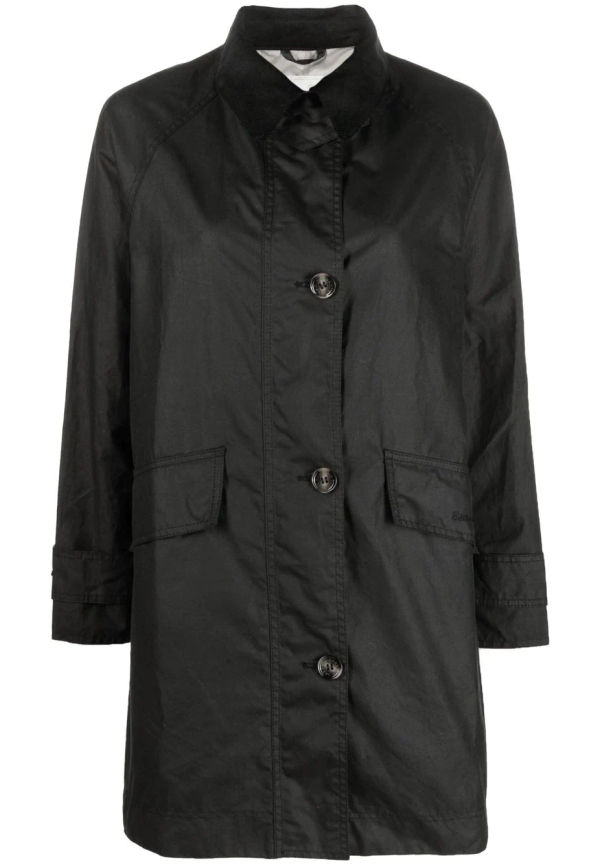 Barbour Linnea Wax mellanlång jacka - Blå