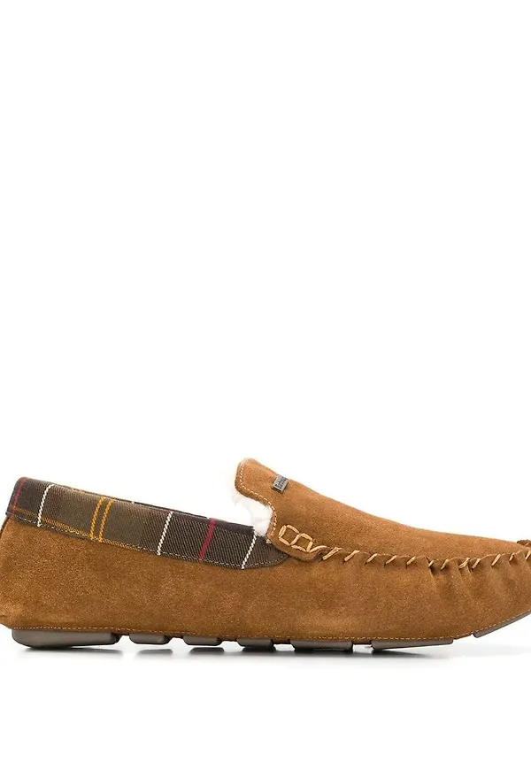 Barbour loafers fodrade med fuskfårskinn - Neutral