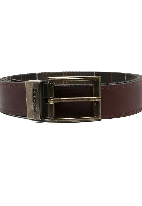 Barbour läderbälte med spänne - Brun