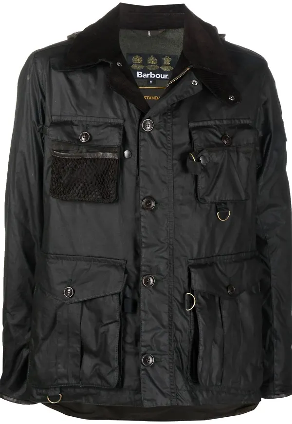 Barbour lättviktsjacka med cargofickor - Grön