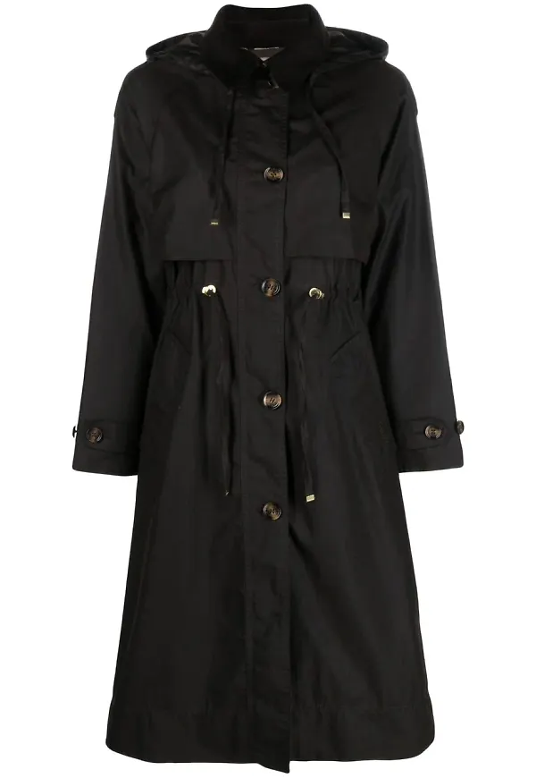 Barbour Mara vaxkappa med huva - Brun
