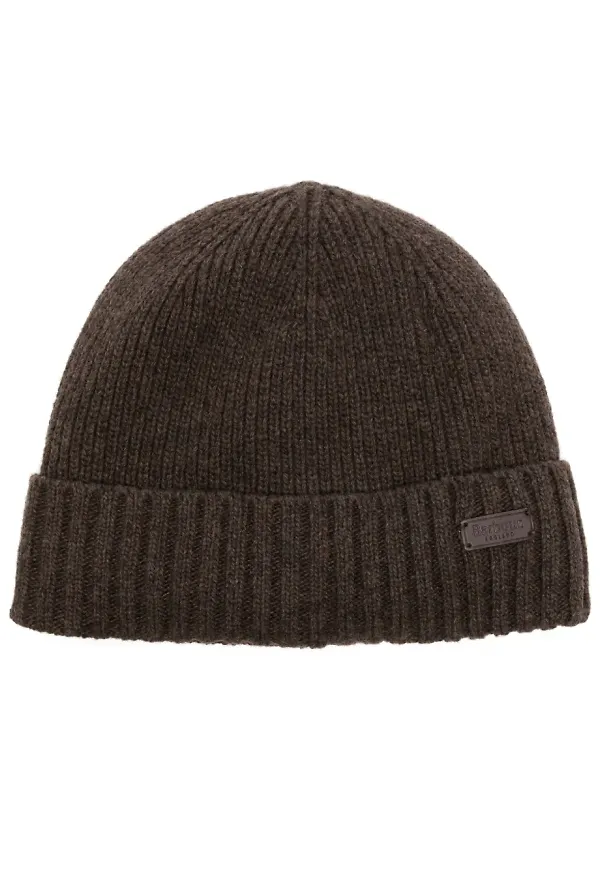 Barbour mössa med logotypmärke - Brun