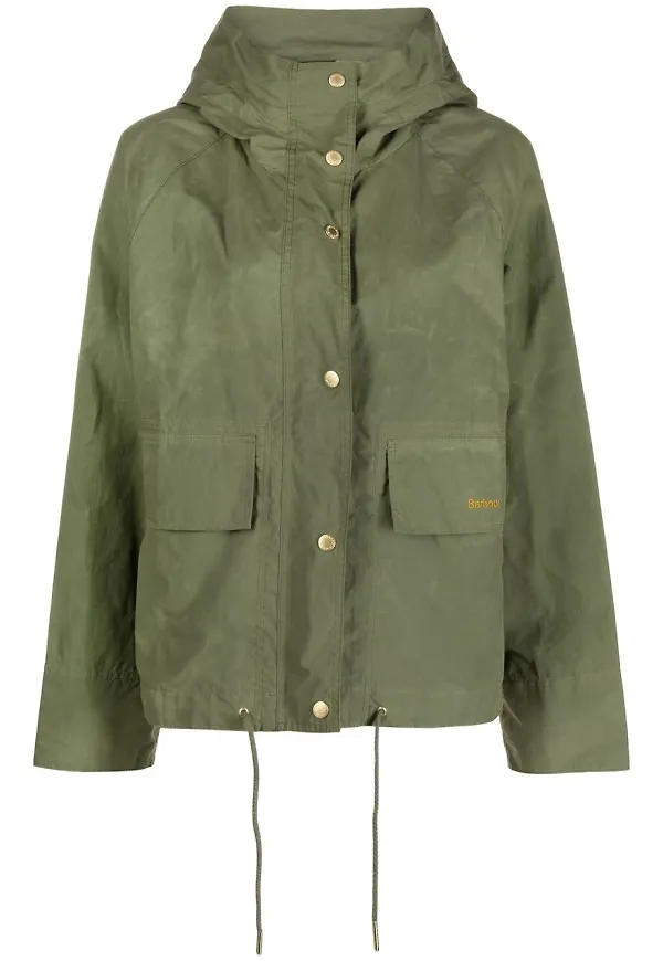 Barbour Nith vattentät jacka med huva - Grön