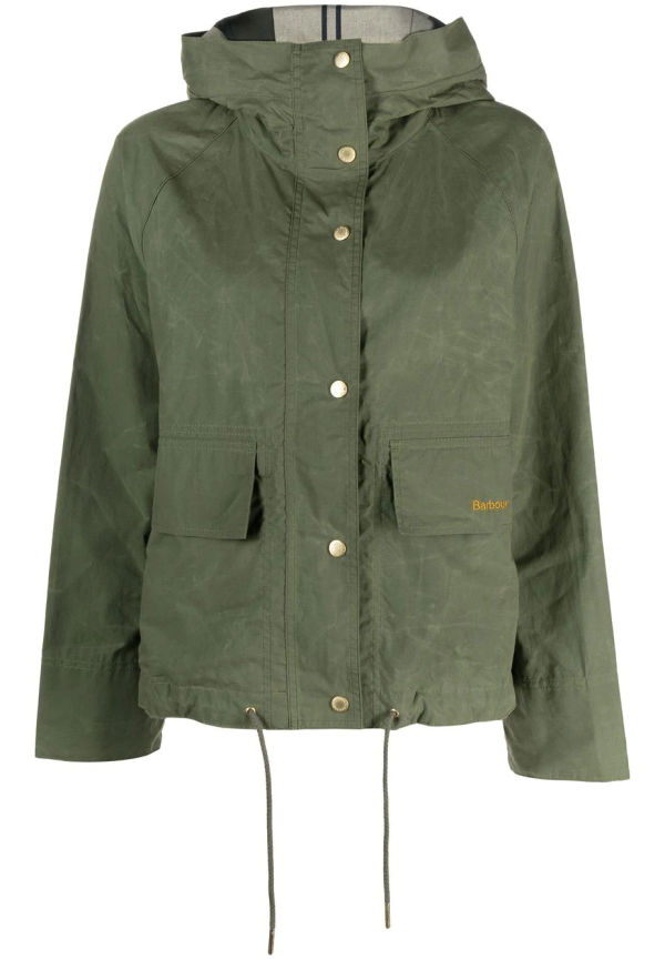 Barbour Nith vattentät kappa med huva - Grön
