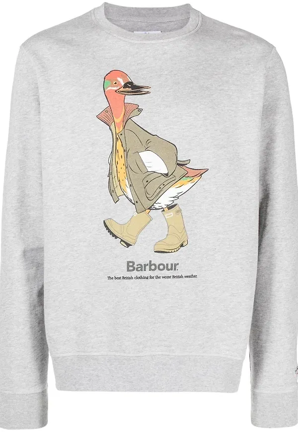 Barbour Noah tröja med anktryck - Grå