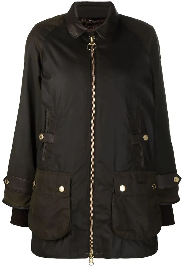 Barbour Norwood vaxad jacka - Grön