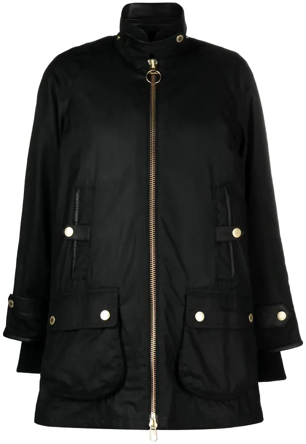 Barbour Norwood vaxad jacka - Svart