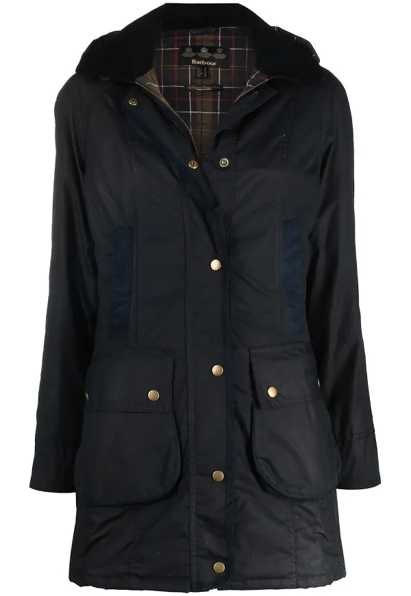 Barbour parkas med huva - Blå