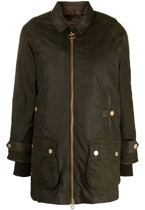 Barbour parkas med lagerdesign - Grön