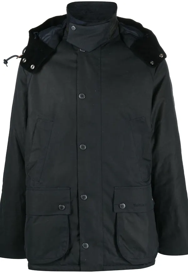 Barbour parkas med vaxad effekt - Blå