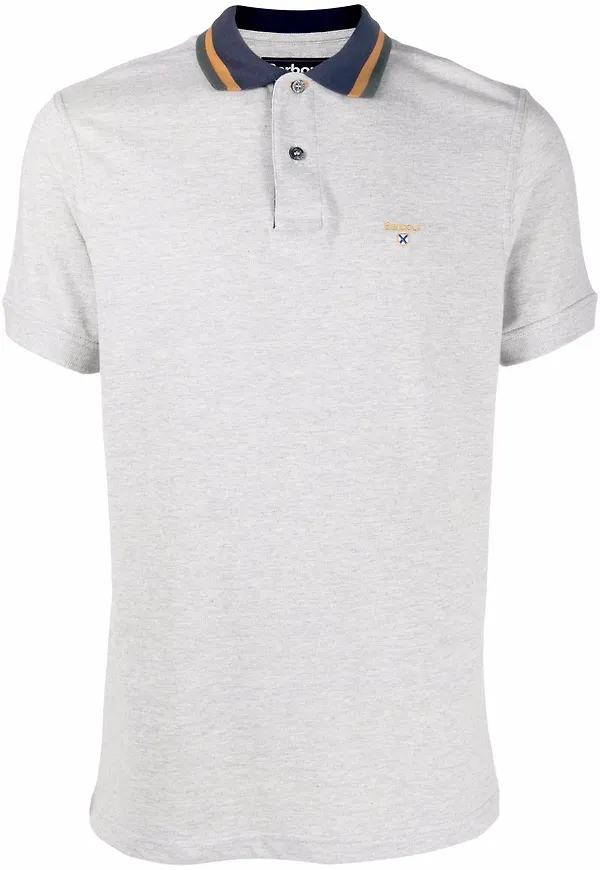 Barbour pikétröja med kontrastkrage - Grå