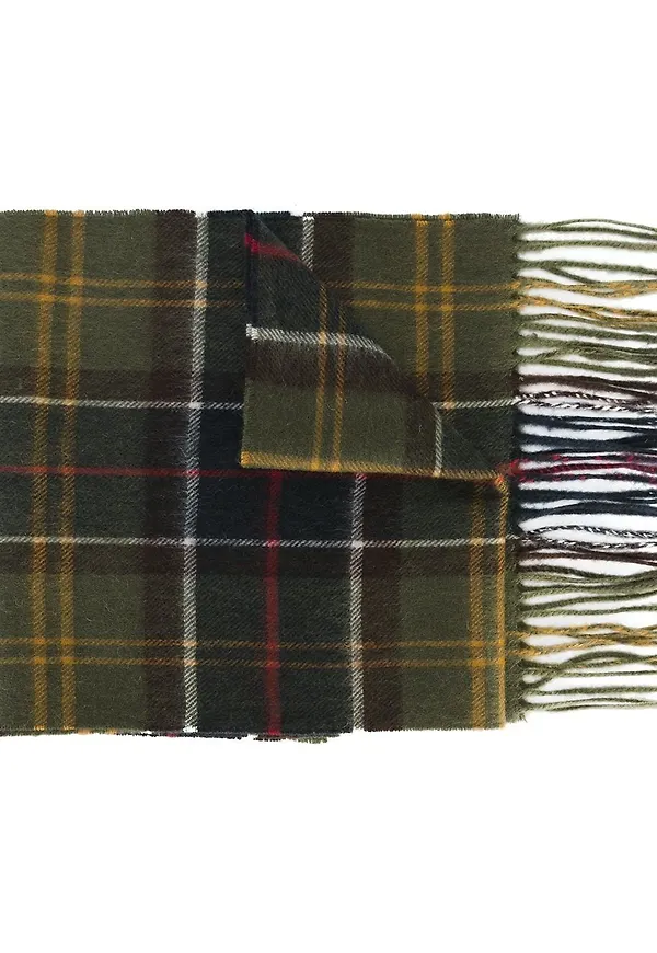Barbour plaid fringed scarf - Grön