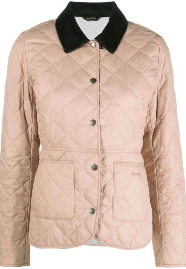 Barbour quiltad puffjacka - Rosa