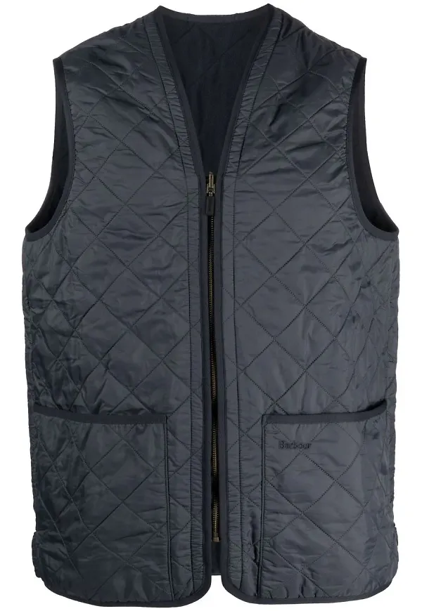 Barbour quiltad väst med ficka - Blå