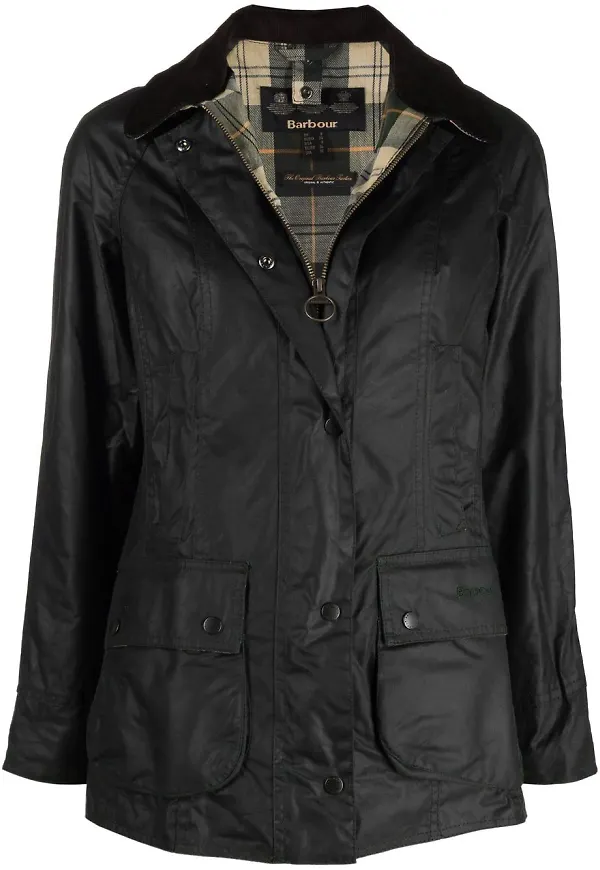 Barbour regnjacka med knappar - Grön
