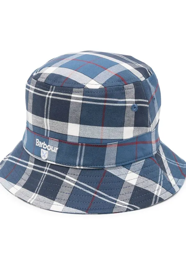 Barbour rutig fiskehatt - Blå