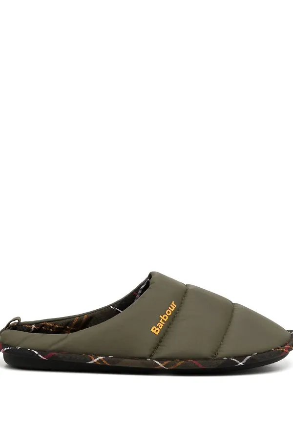 Barbour Scott vadderade tofflor - Grön
