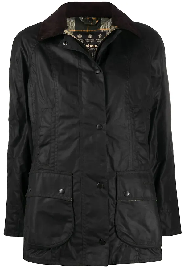 Barbour single-breasted wax jacket - Grön