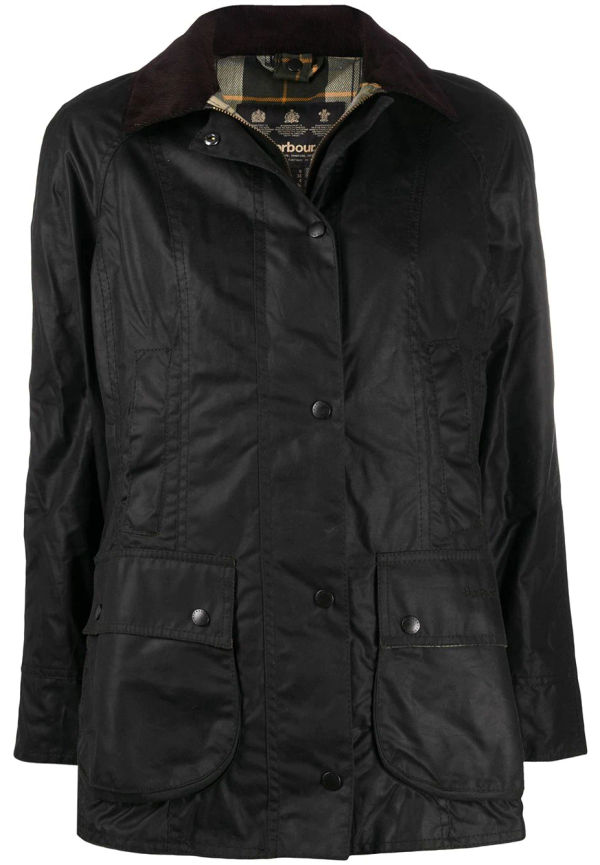 Barbour single-breasted wax jacket - Grön