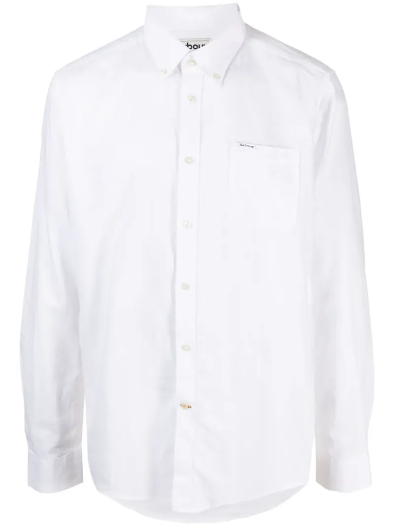 Barbour skjorta med bröstficka - Vit