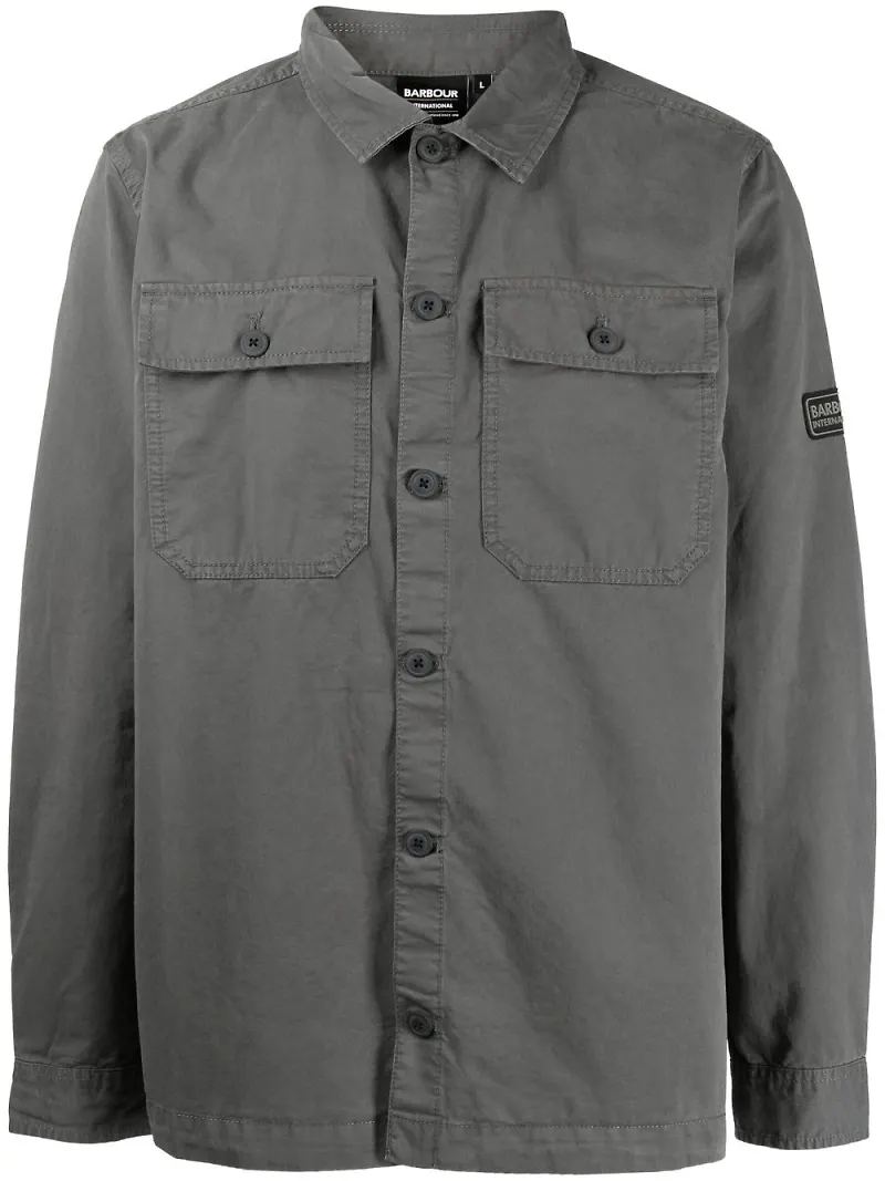 Barbour skjorta med logotypmärke - Grön