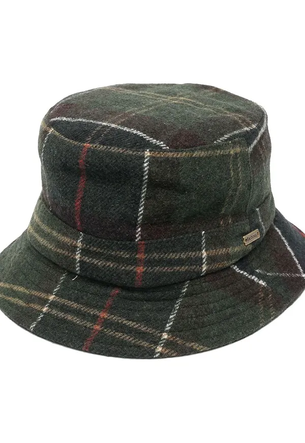 Barbour skotskrutig fiskehatt - Grön