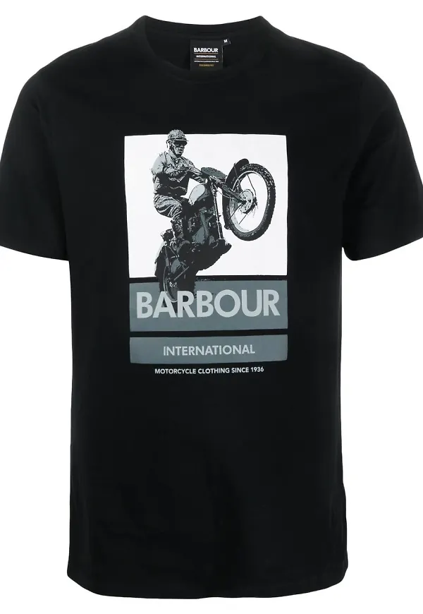 Barbour t-shirt med grafiskt tryck - Svart