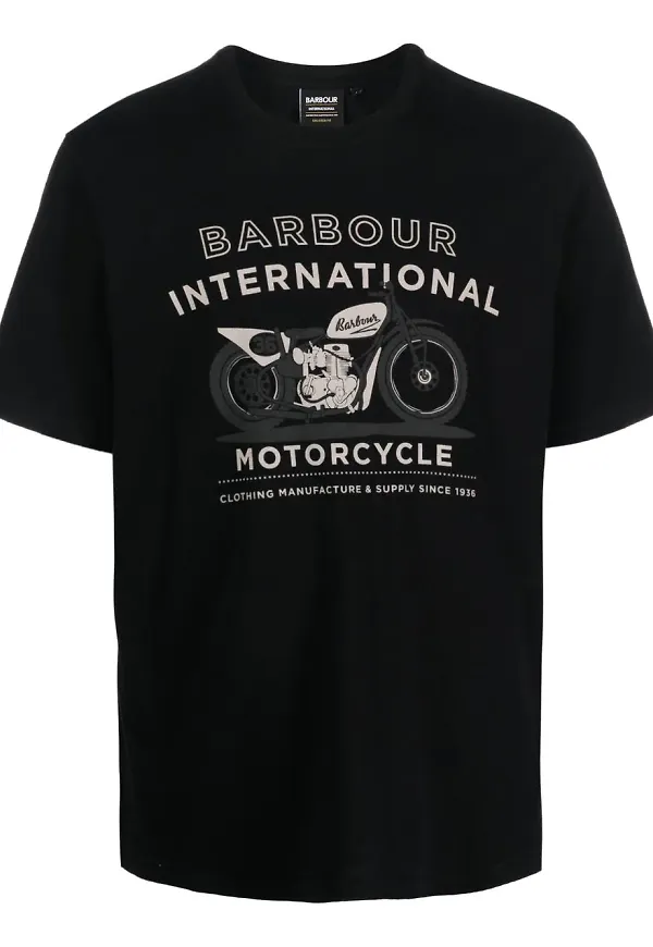 Barbour t-shirt med grafiskt tryck - Svart