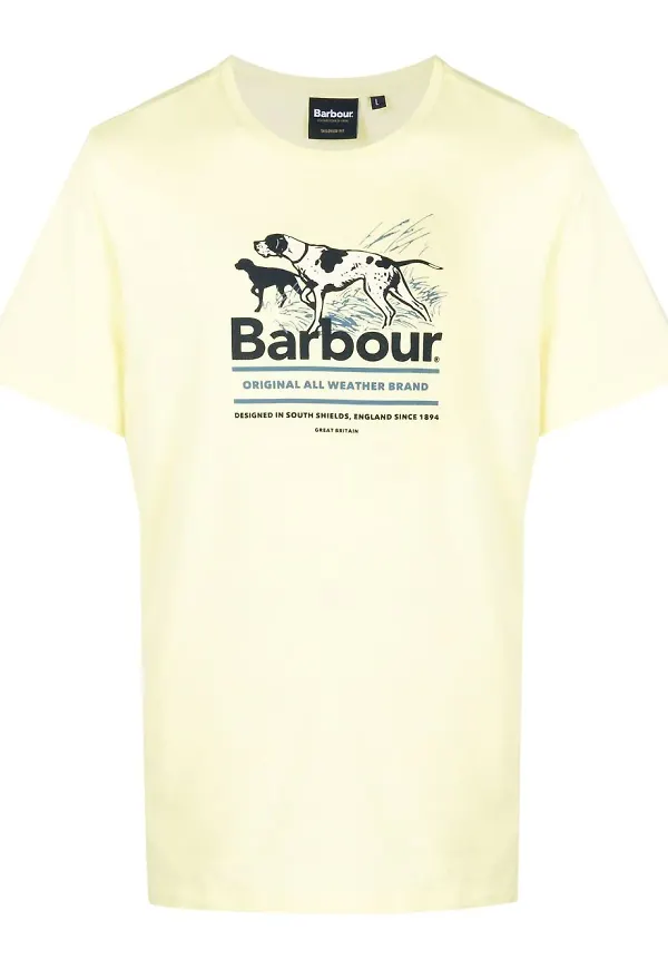Barbour t-shirt med logotyp - Gul
