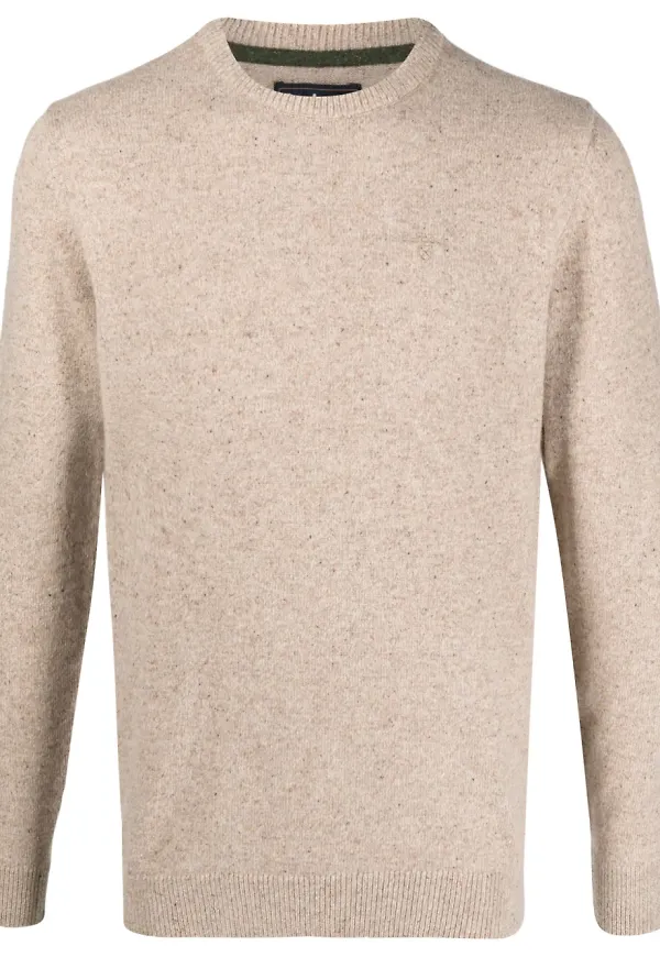 Barbour tröja med rundad hals - Neutral
