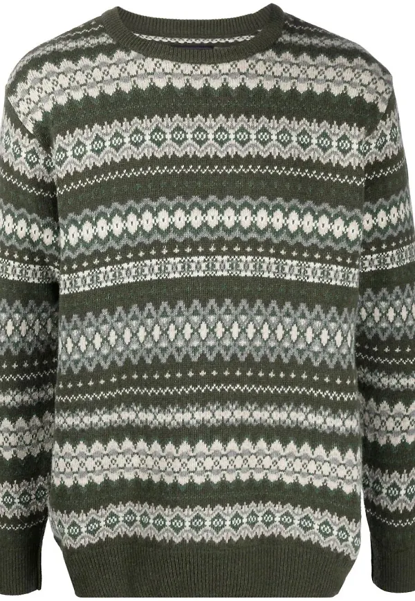 Barbour tröja med geometriskt tryck - Grön