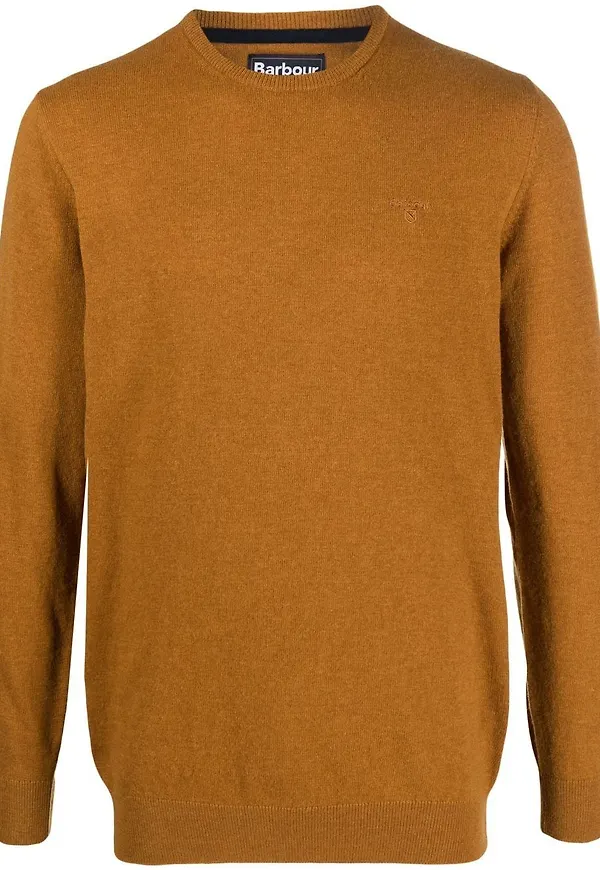 Barbour ulltröja med rundad hals - Gul